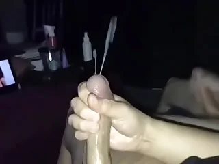 Gooner span jerk off together watching porn